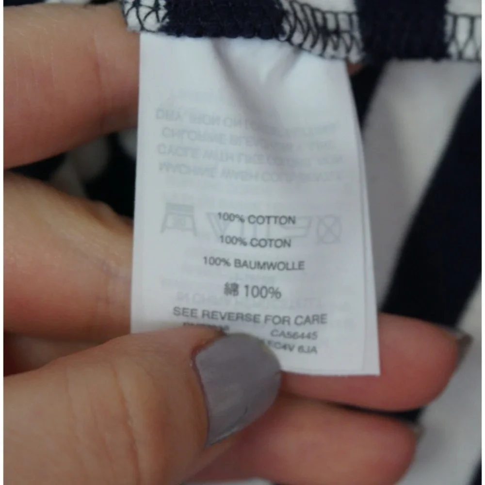 J.Crew Nautical Stripe Sleeved Shift Dress Blue‎ White Sz XS EUC Yacht Vacation